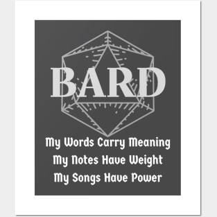 "My Songs Have Power" Dnd Bard Class Print Posters and Art